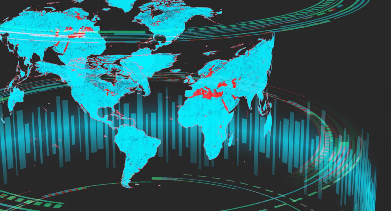 Interactive Map Hologram 3D model