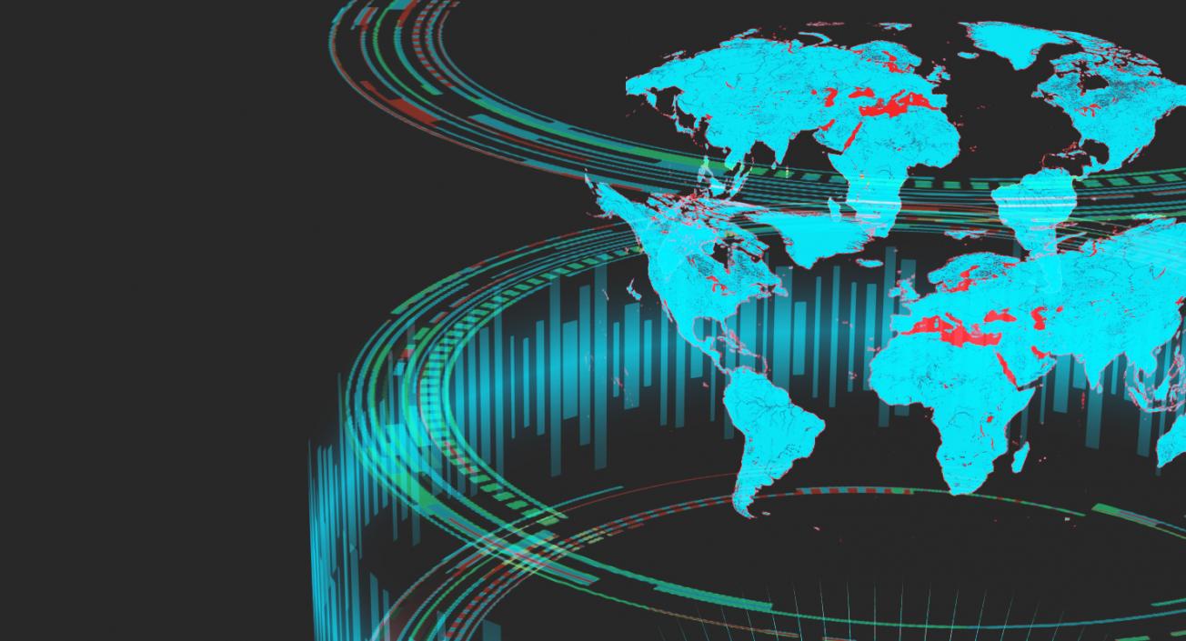 Interactive Map Hologram 3D model