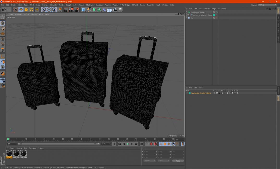 3D model Samsonite Ascella X Black