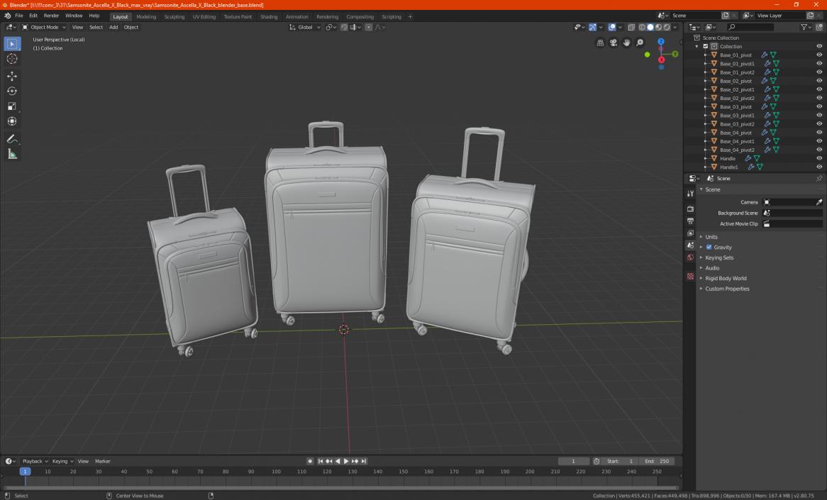 3D model Samsonite Ascella X Black