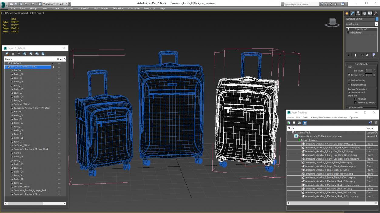 3D model Samsonite Ascella X Black