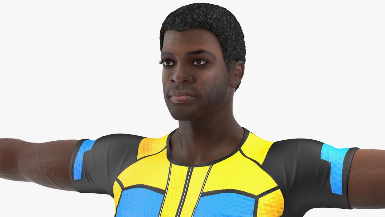 African American Fitness Instructor Rigged 3D