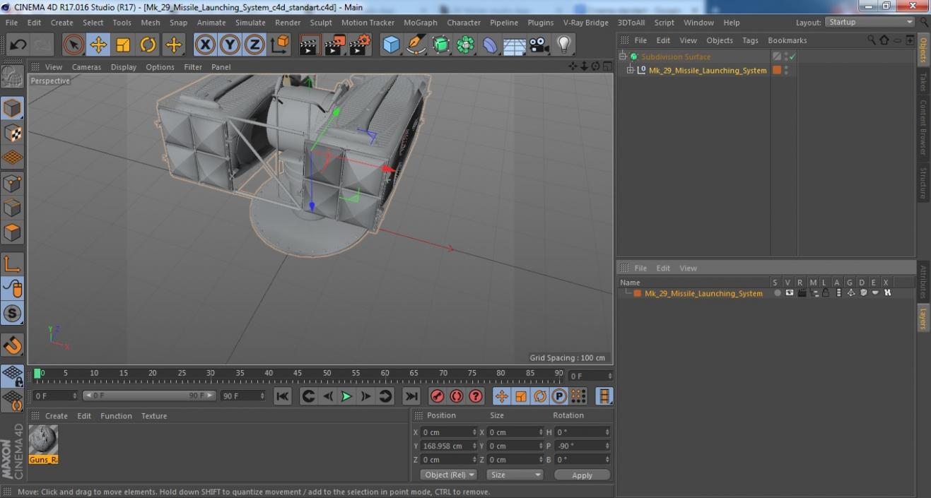 3D model Mk 29 Missile Launching System