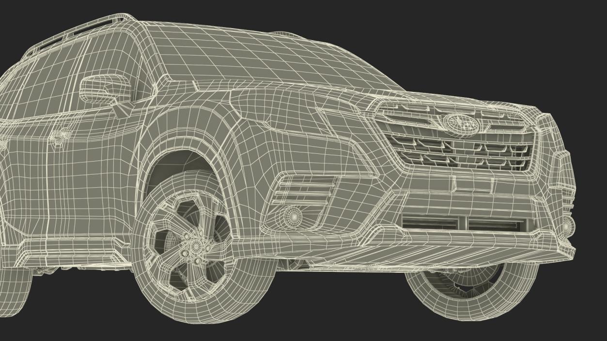 3D Subaru Forester 2022 Green Rigged model