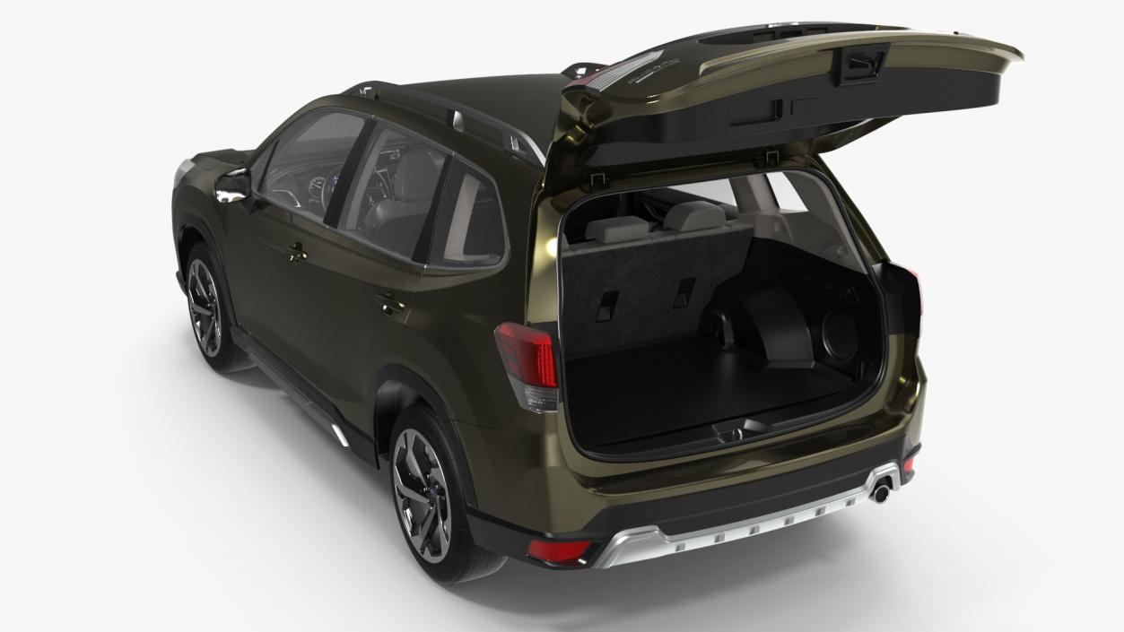 3D Subaru Forester 2022 Green Rigged model