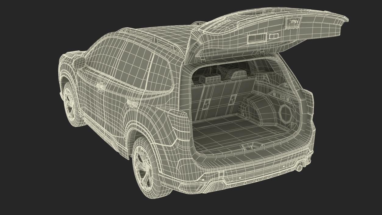 3D Subaru Forester 2022 Green Rigged model