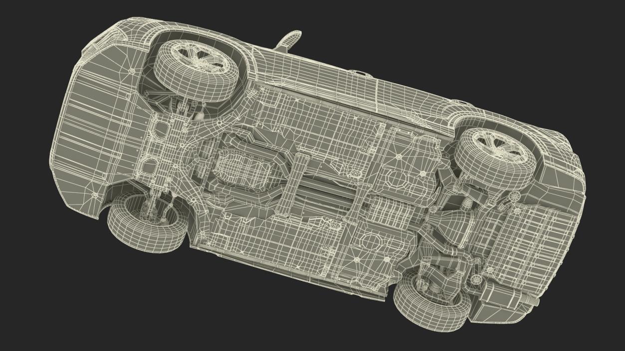 3D Subaru Forester 2022 Green Rigged model