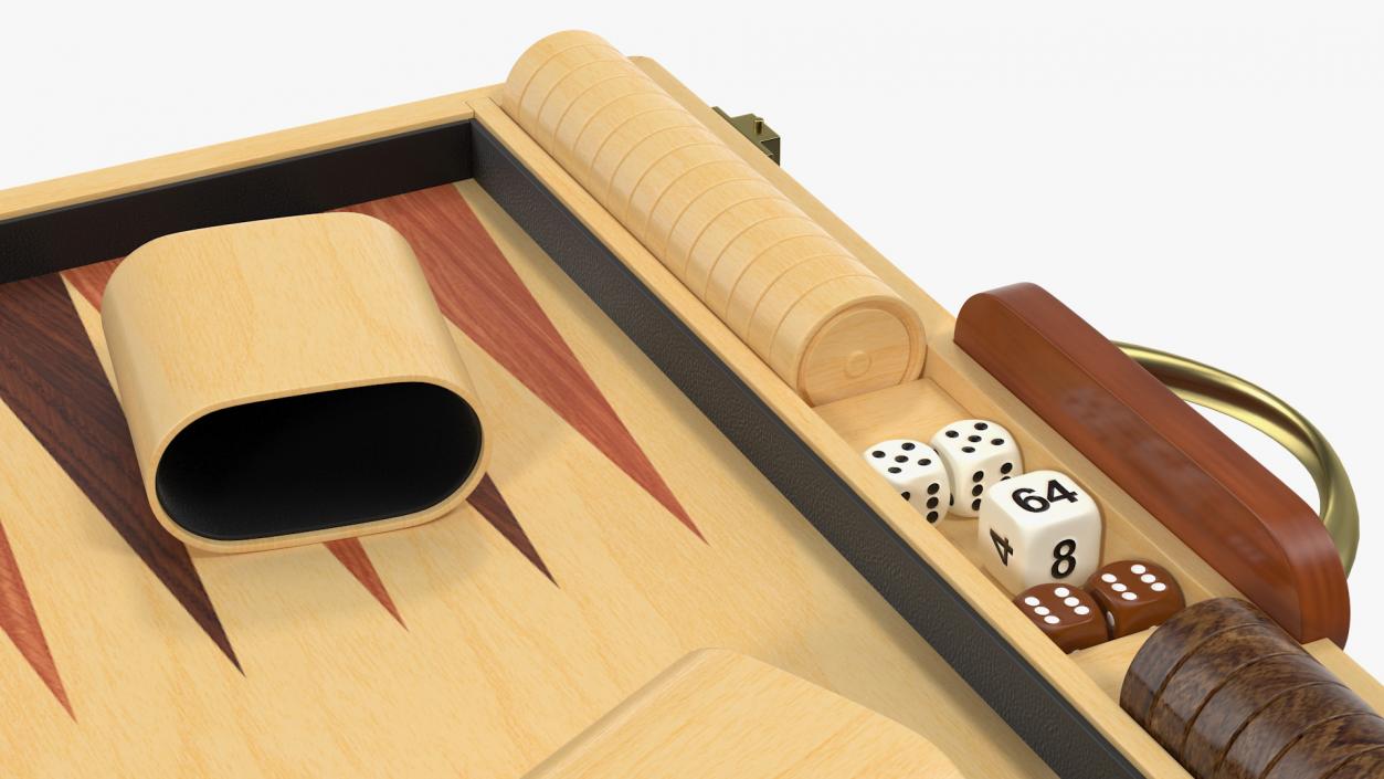 Folded Backgammon Case 3D