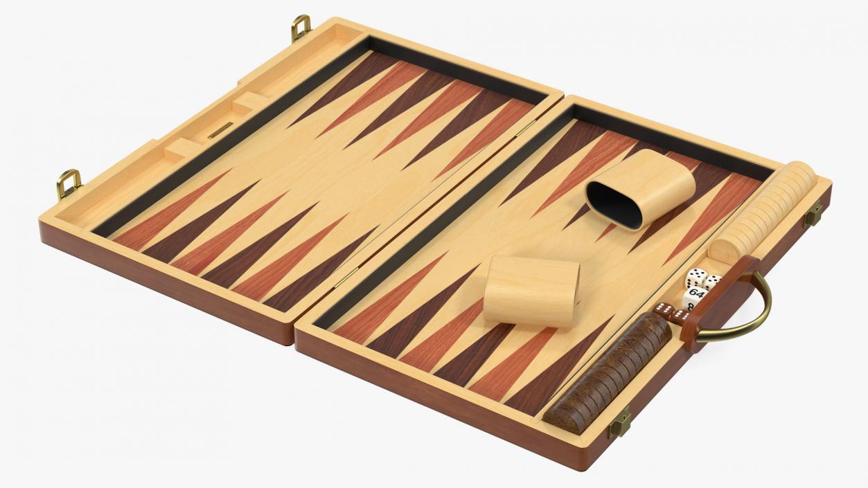 Folded Backgammon Case 3D