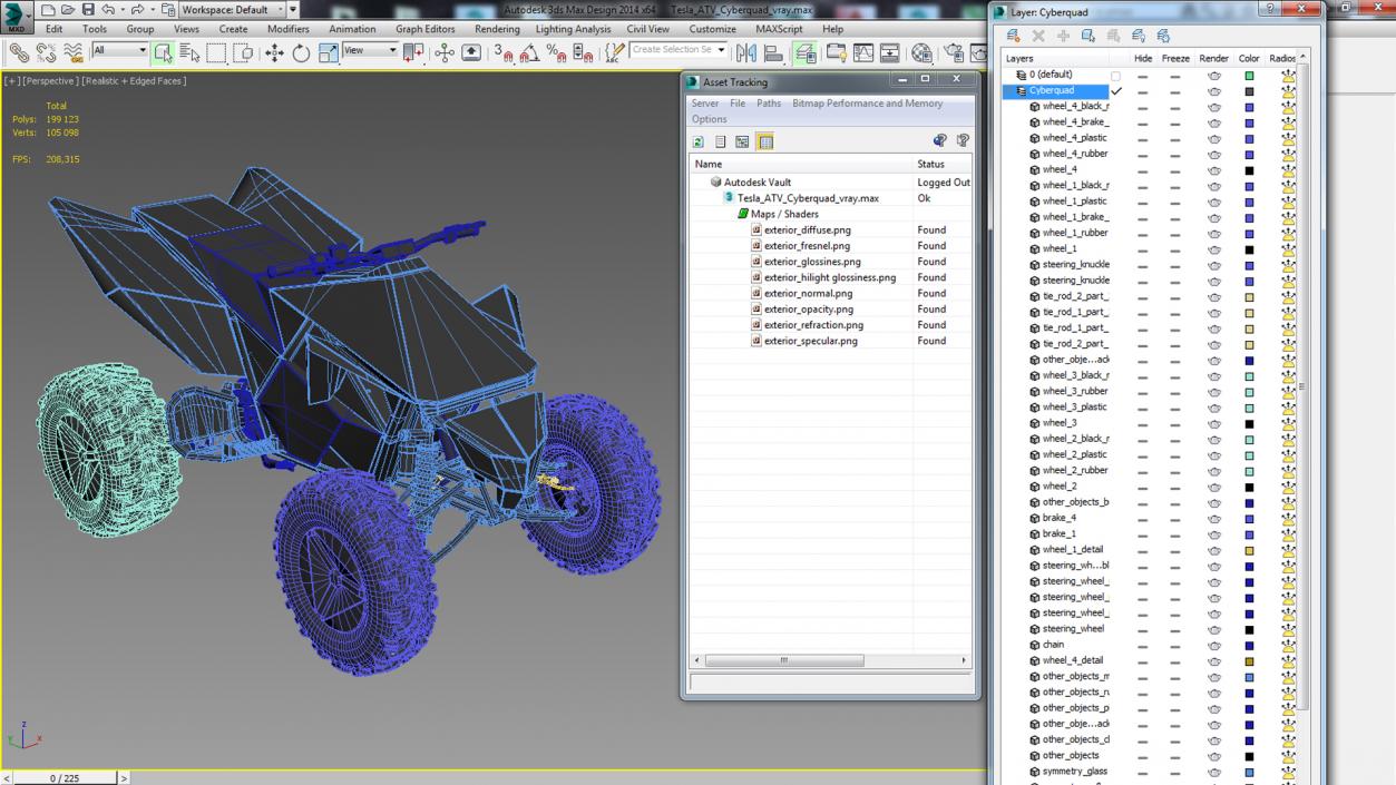 Tesla ATV Cyberquad 3D model