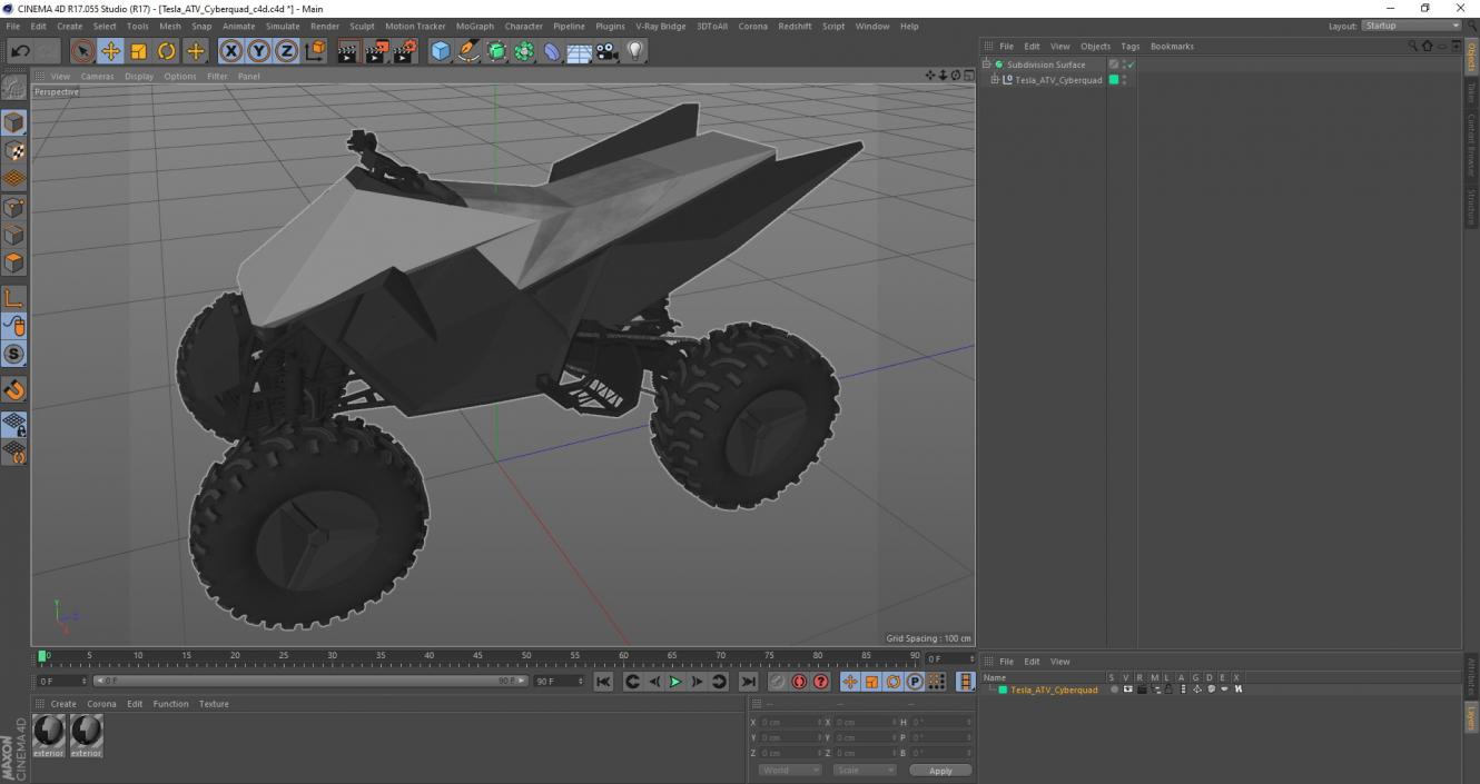 Tesla ATV Cyberquad 3D model