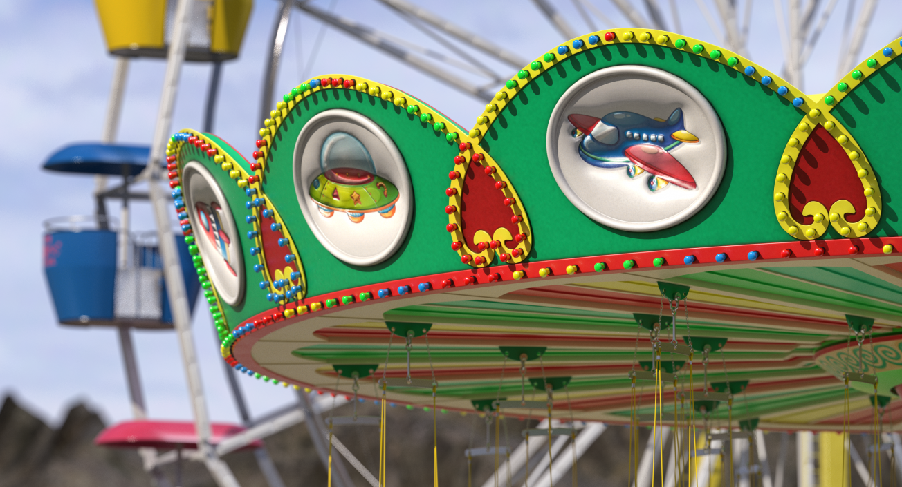 Swing Ride Rigged 3D