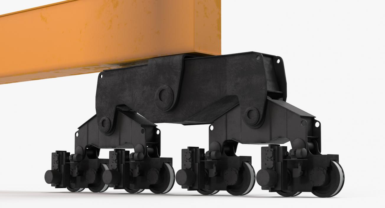 3D Container Handling Gantry Crane Orange model