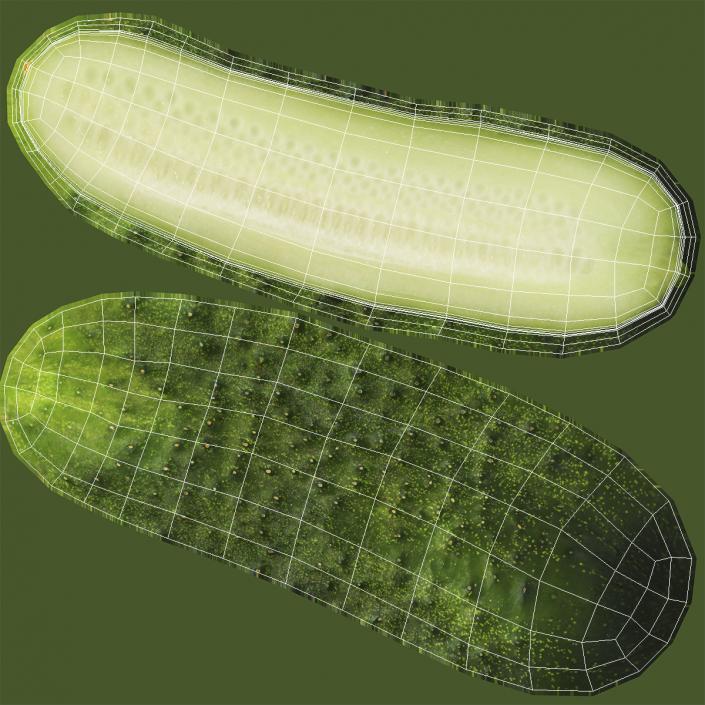 3D Cucumber Half model