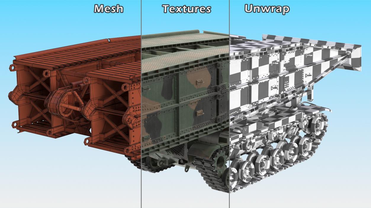 3D model Armored Bridge M60A1 AVLB Camo