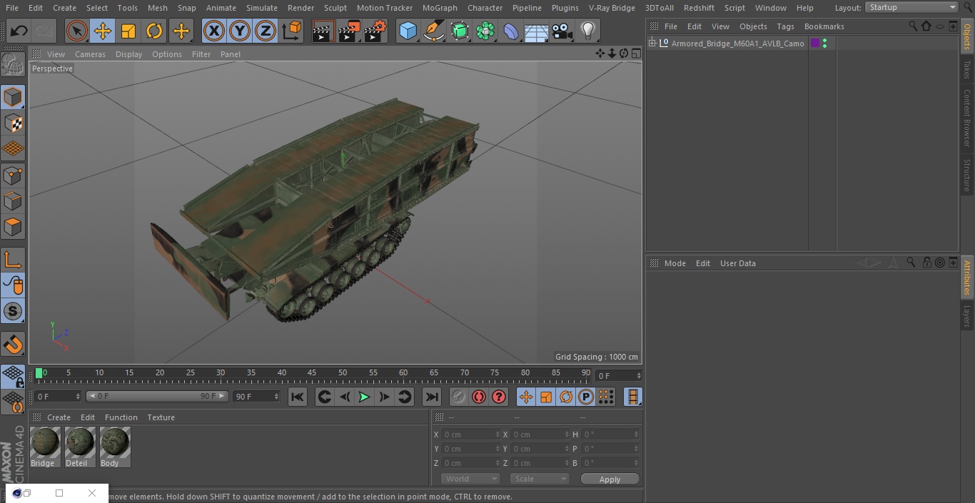 3D model Armored Bridge M60A1 AVLB Camo