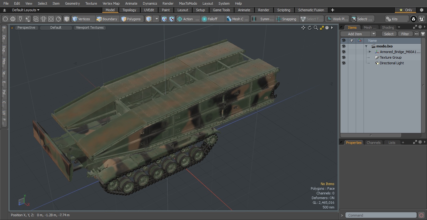 3D model Armored Bridge M60A1 AVLB Camo