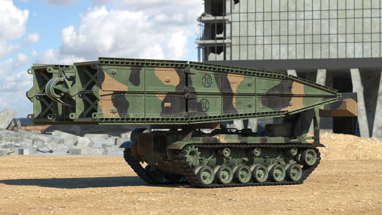 3D model Armored Bridge M60A1 AVLB Camo