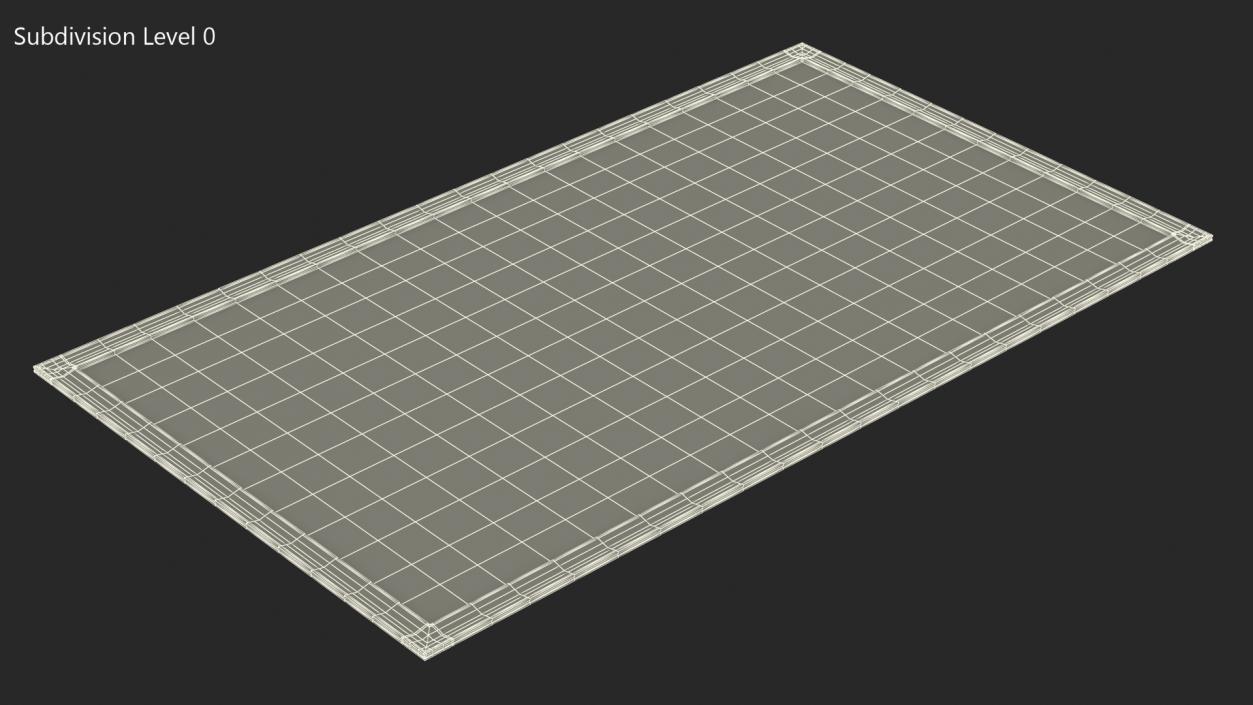 3D model Grey Rectangular Door Mats Fur