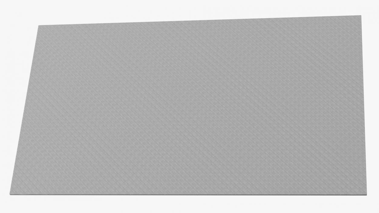 3D model Grey Rectangular Door Mats Fur