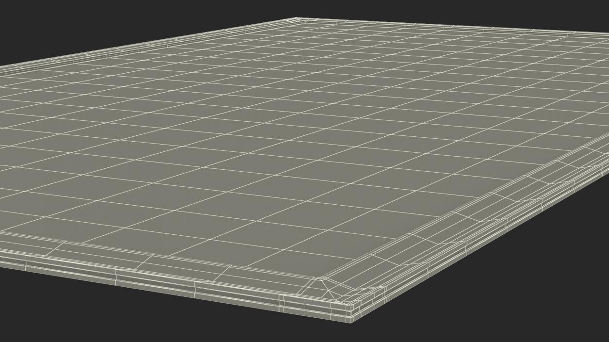 3D model Grey Rectangular Door Mats Fur