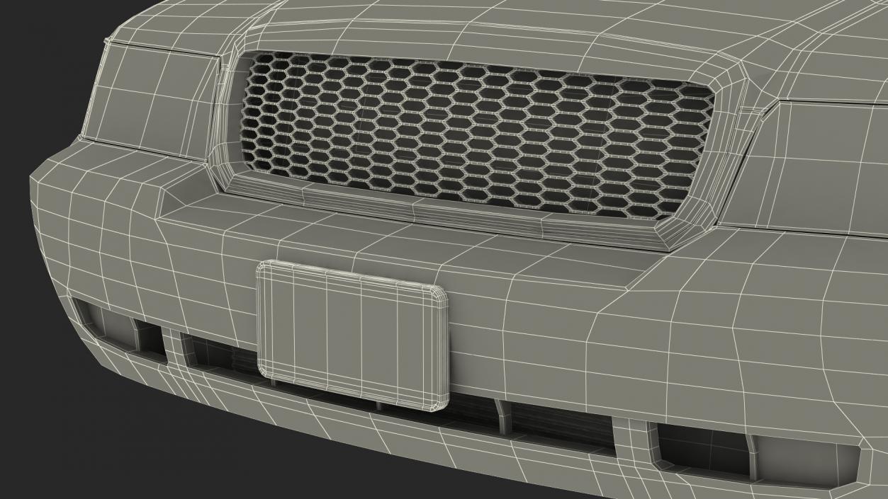 3D Ford Crown Victoria Yellow Taxi 2011 Rigged model