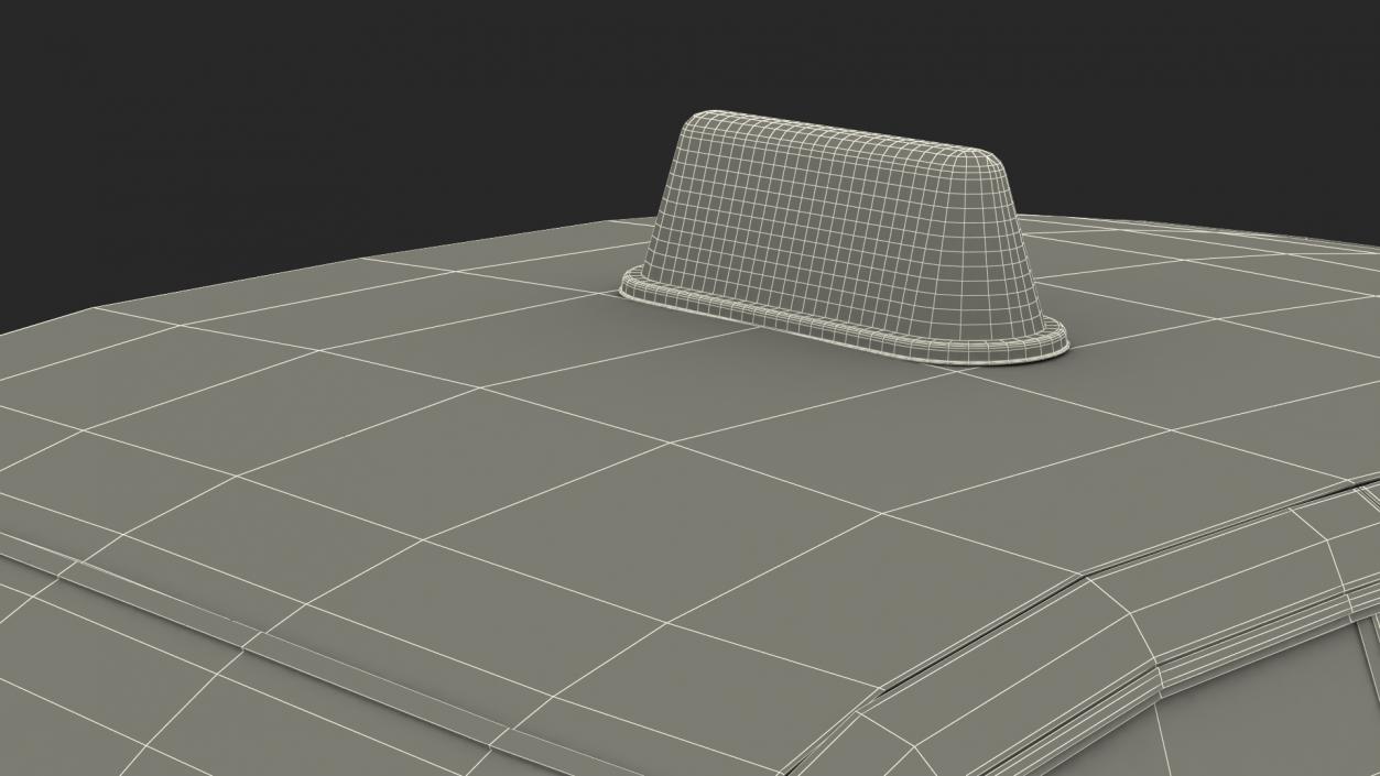 3D Ford Crown Victoria Yellow Taxi 2011 Rigged model