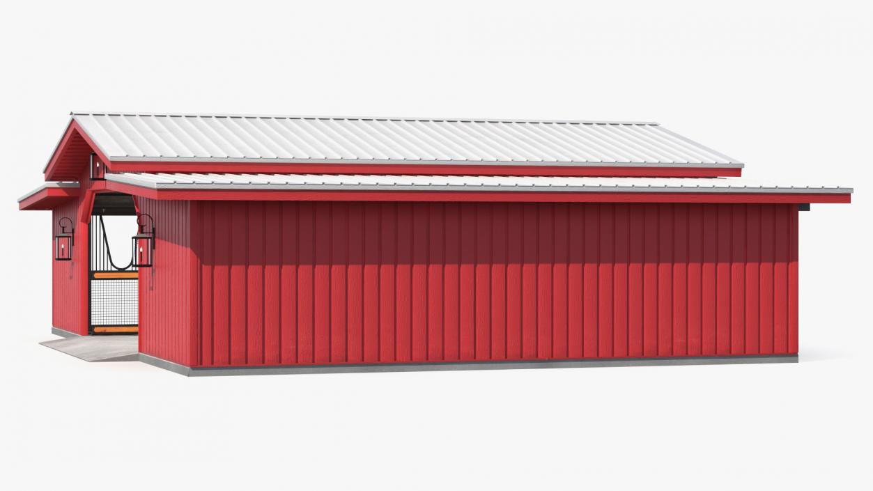 Horse Barn Red 3D model