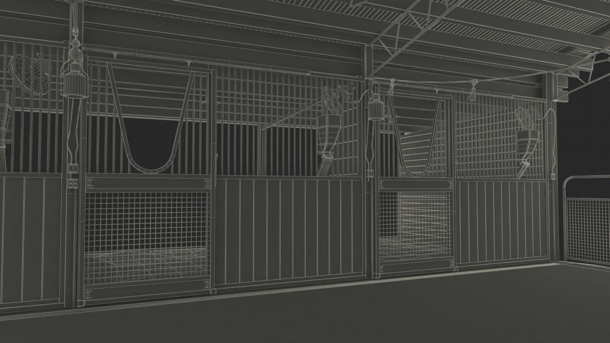 Horse Barn Red 3D model