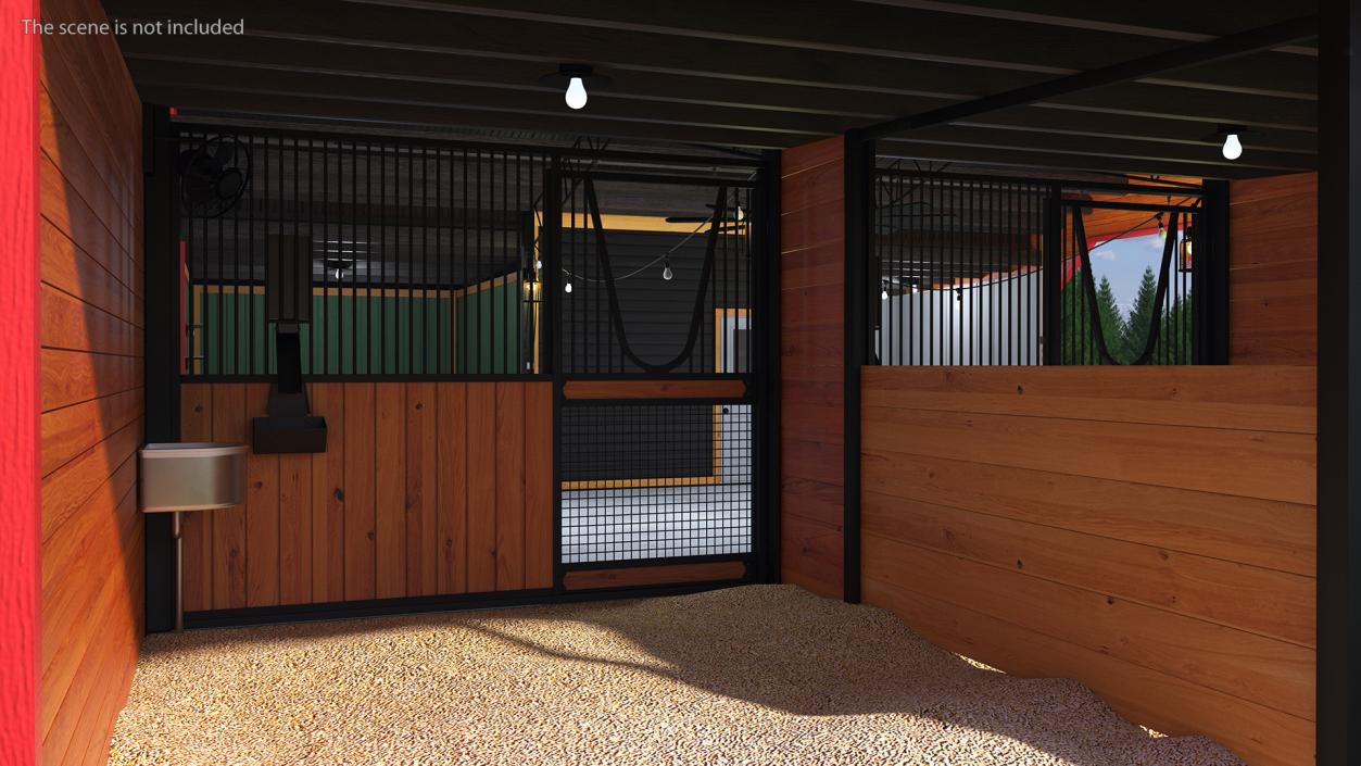 Horse Barn Red 3D model