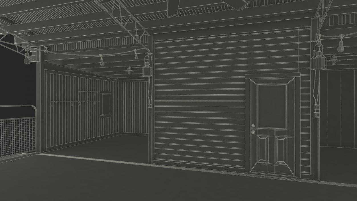 Horse Barn Red 3D model