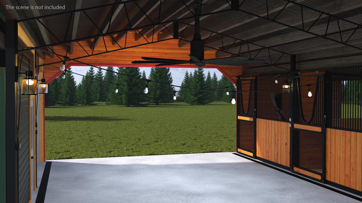 Horse Barn Red 3D model