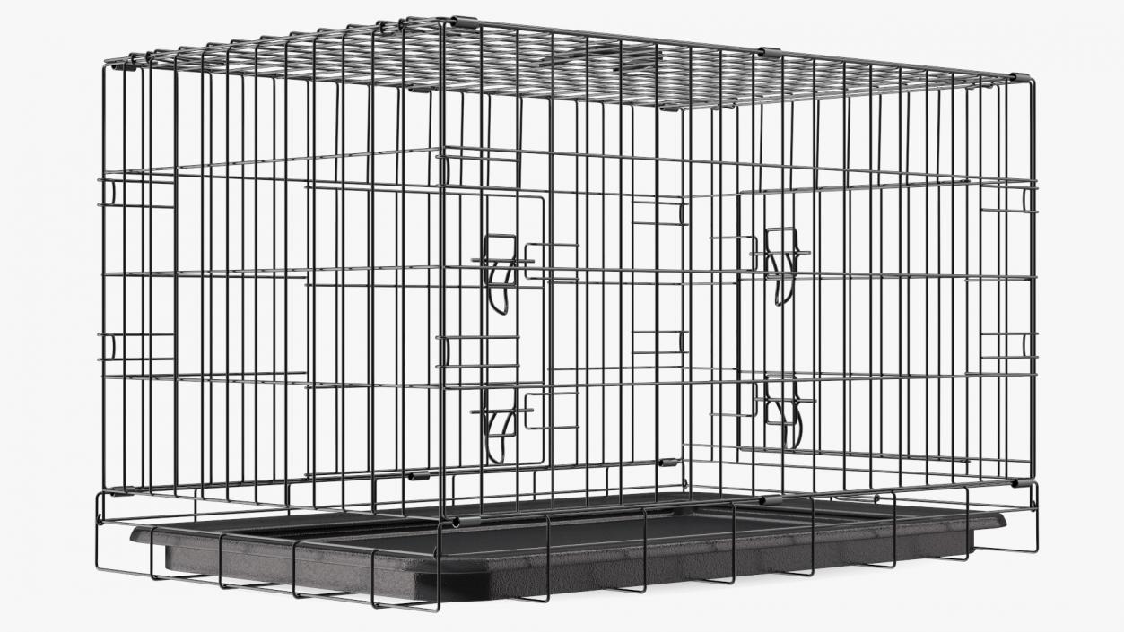 3D model Cage with Jack Russell Terrier