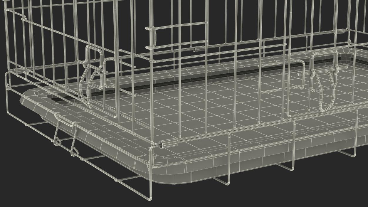 3D model Cage with Jack Russell Terrier