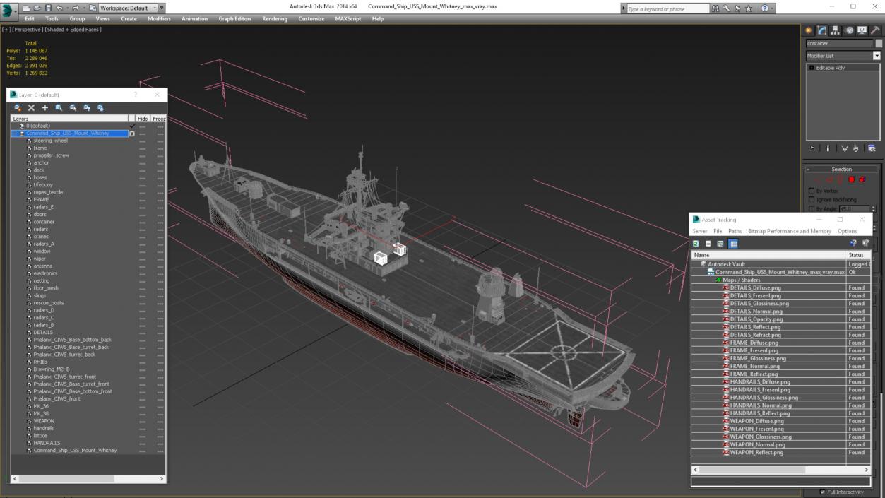 3D model Command Ship USS Mount Whitney