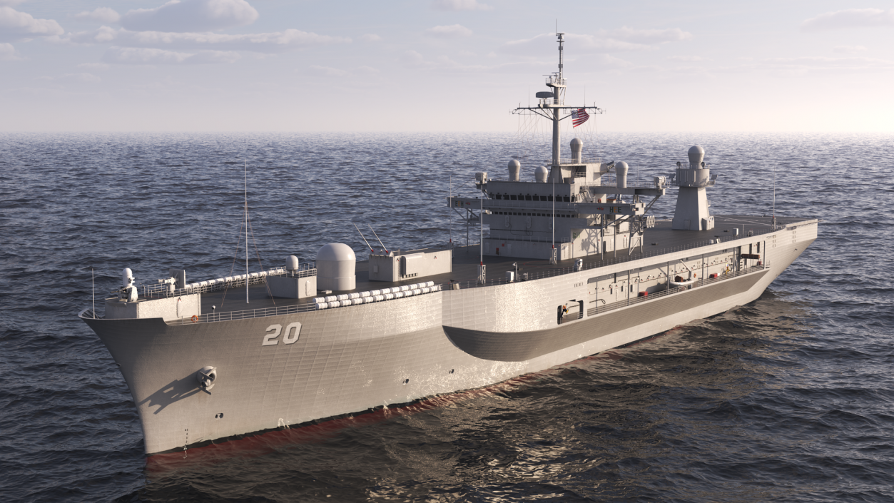 3D model Command Ship USS Mount Whitney