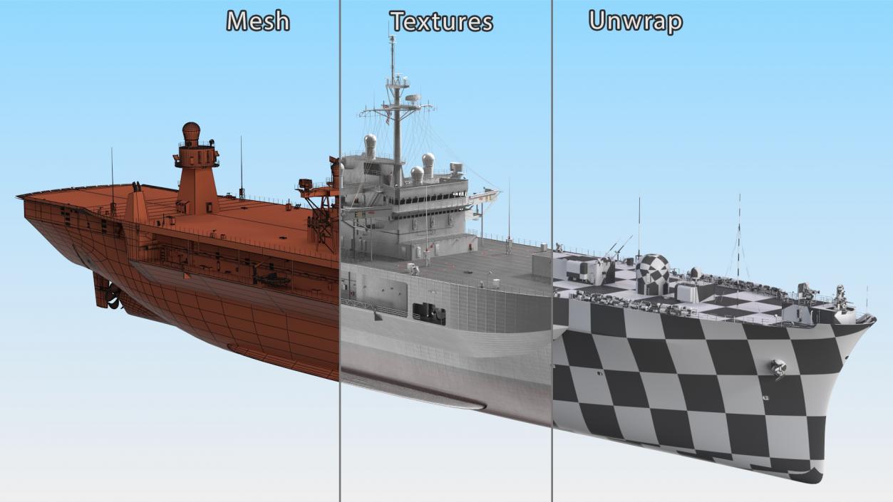 3D model Command Ship USS Mount Whitney