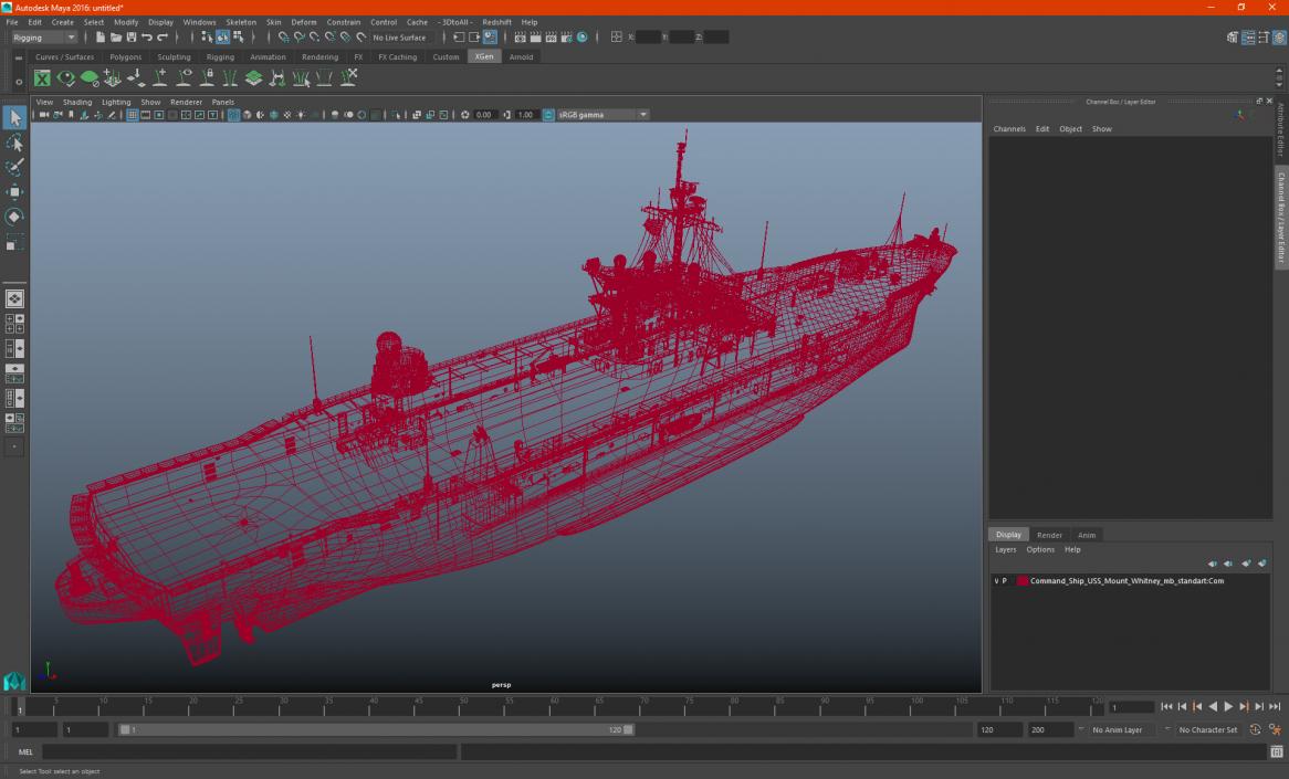 3D model Command Ship USS Mount Whitney