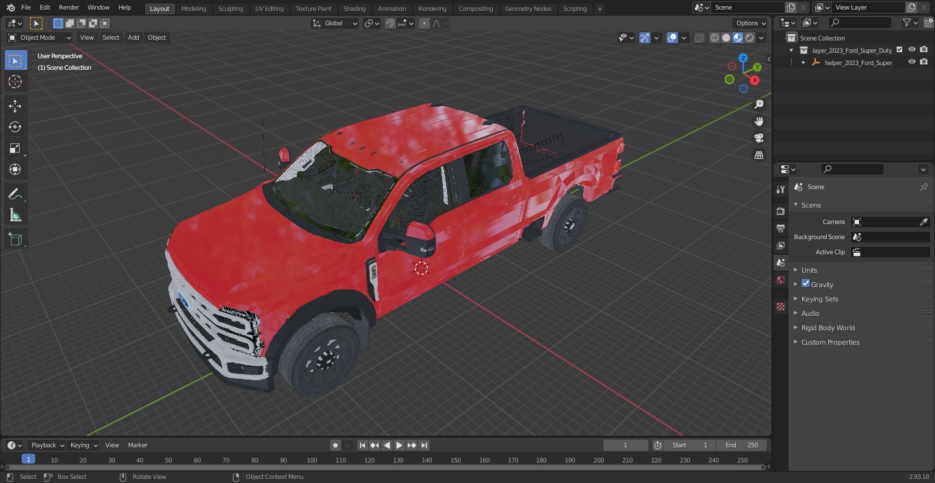 2023 Ford Super Duty F-550 Lariat Red 3D