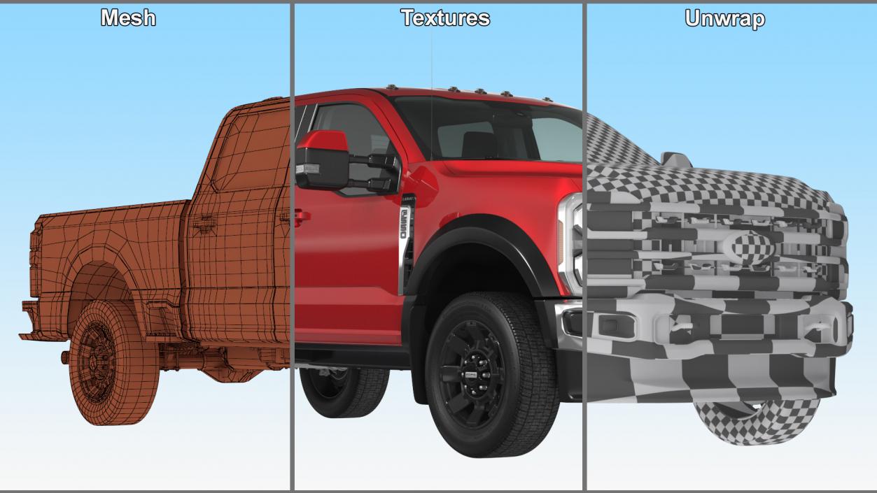 2023 Ford Super Duty F-550 Lariat Red 3D