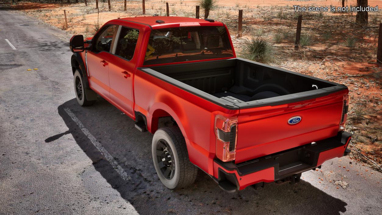 2023 Ford Super Duty F-550 Lariat Red 3D