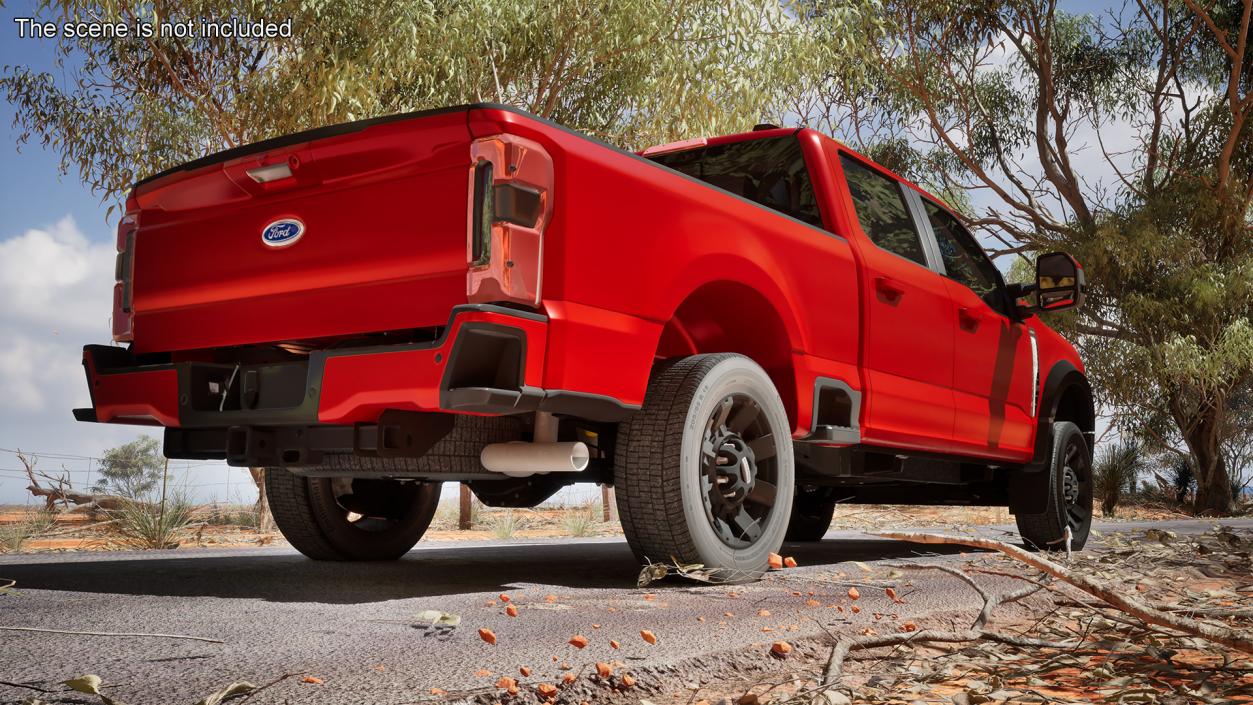 2023 Ford Super Duty F-550 Lariat Red 3D