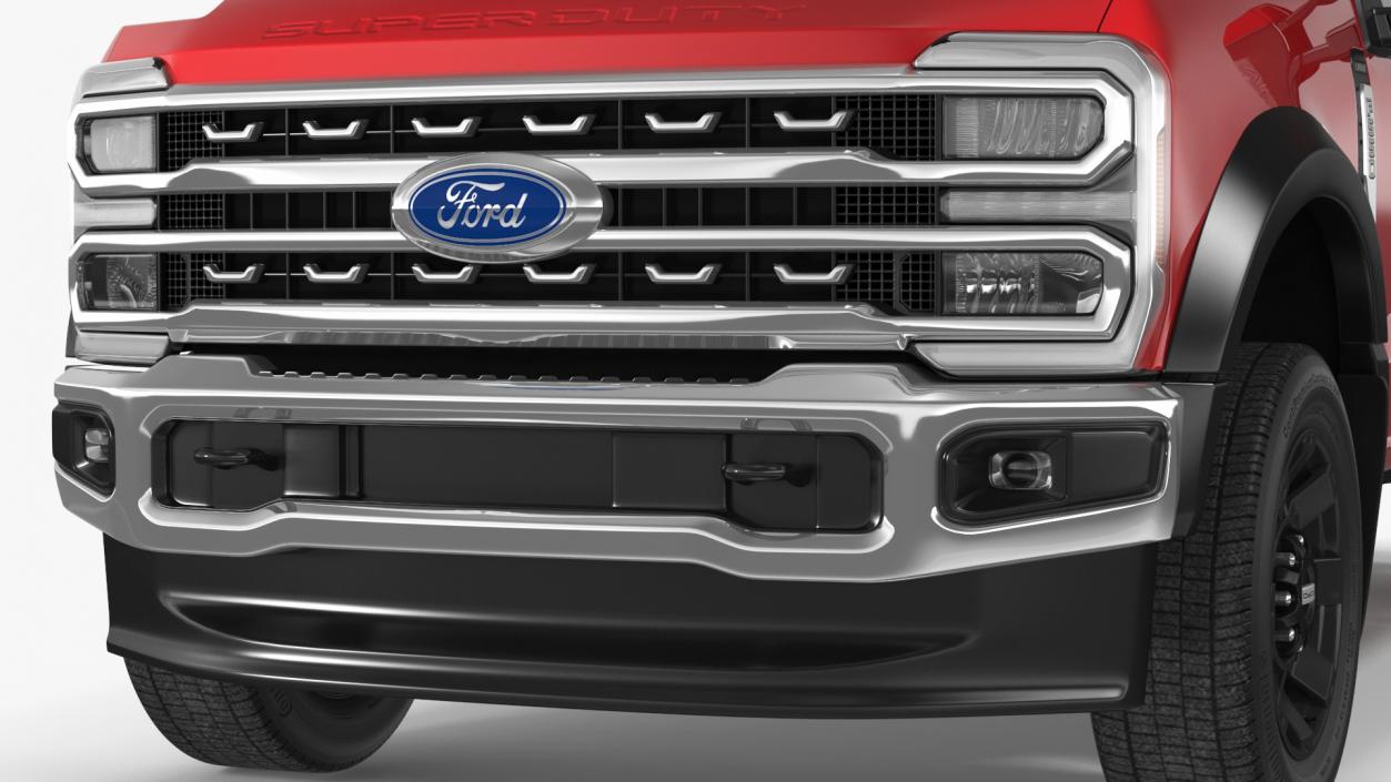 2023 Ford Super Duty F-550 Lariat Red 3D