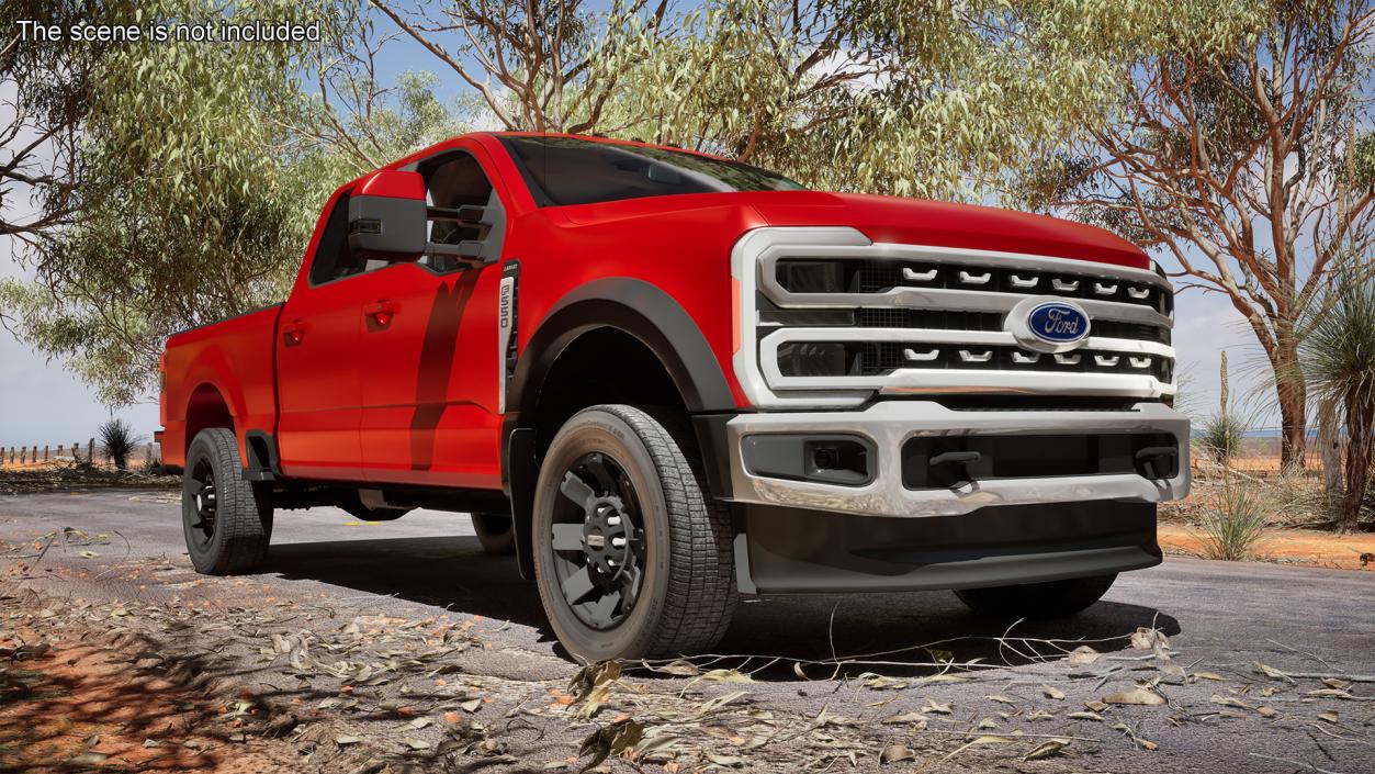 2023 Ford Super Duty F-550 Lariat Red 3D