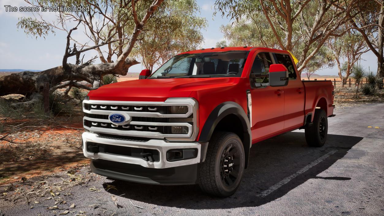 2023 Ford Super Duty F-550 Lariat Red 3D