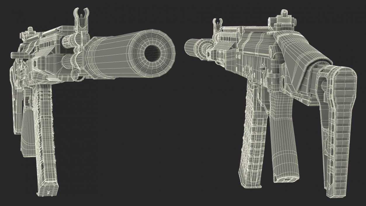 3D Shabby AK-12 Silenced Assault Weapon