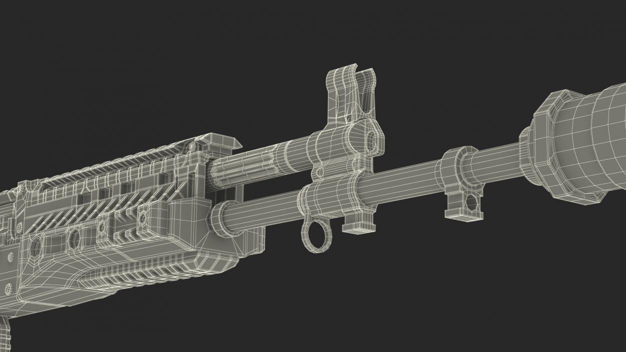 3D Shabby AK-12 Silenced Assault Weapon