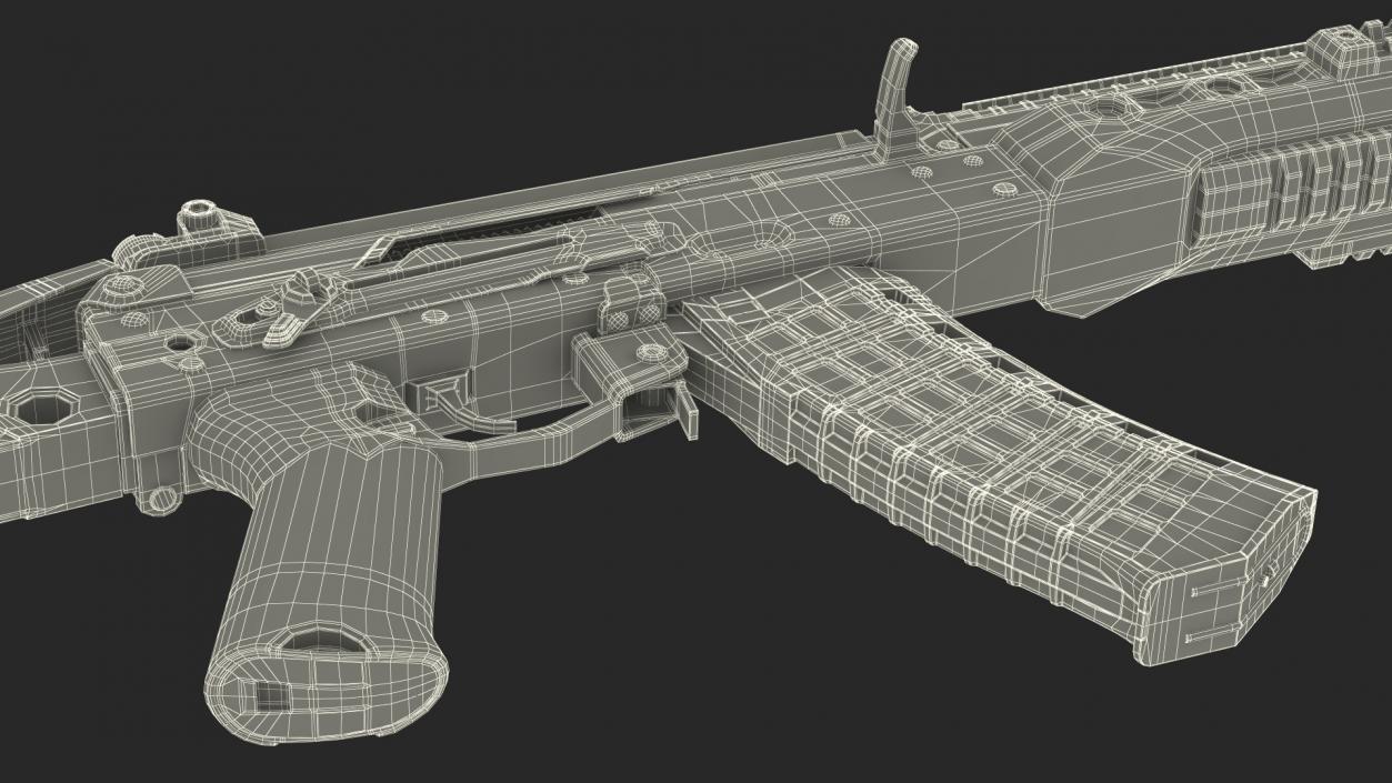 3D Shabby AK-12 Silenced Assault Weapon