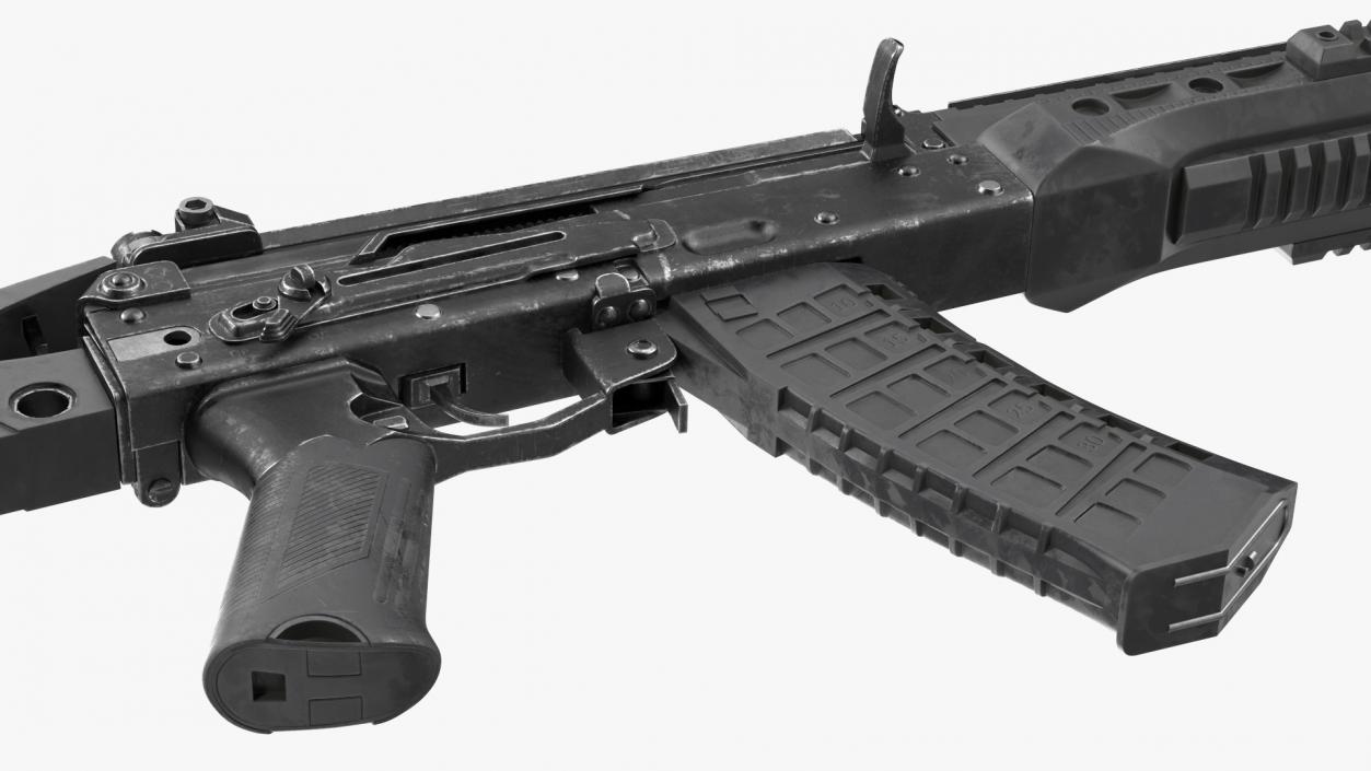 3D Shabby AK-12 Silenced Assault Weapon