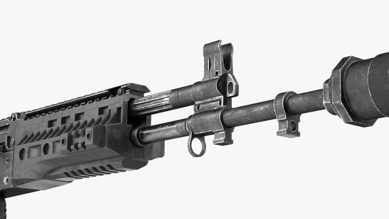 3D Shabby AK-12 Silenced Assault Weapon